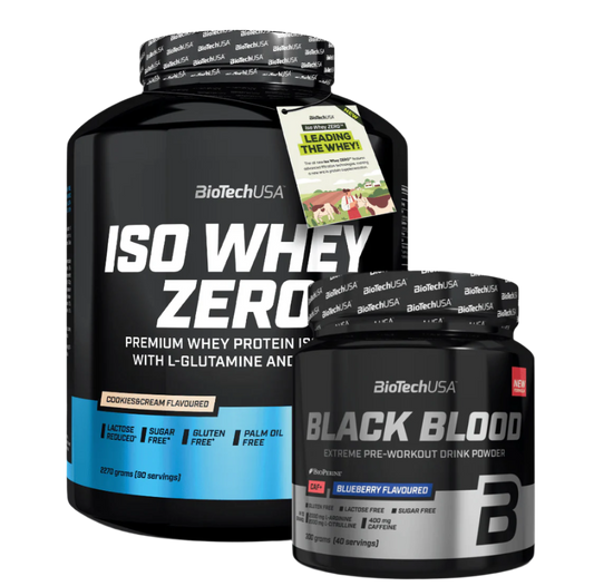 Iso Whey Zero 2270g + Black Blood CAF+ bebida en polvo 300g